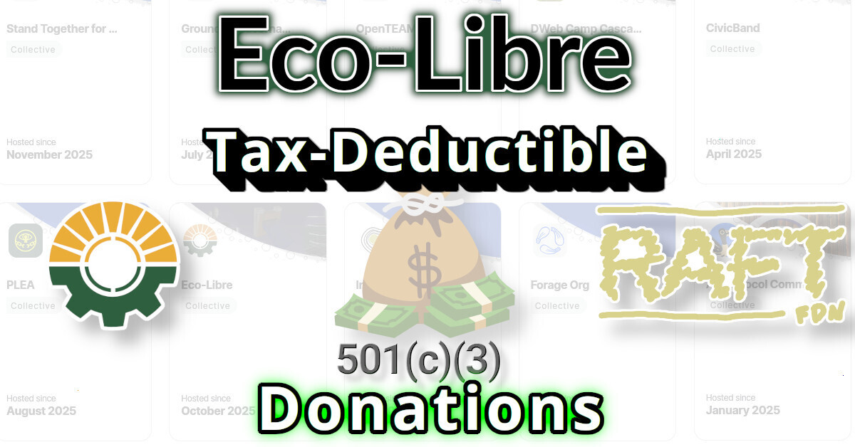 Eco-Libre Tax-Deductible 501(c)(3) Donations