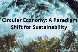 Circular Economy: A Paradigm Shift for Sustainability - Mercurial Trends