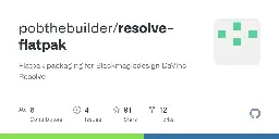 GitHub - pobthebuilder/resolve-flatpak: Flatpak packaging for Blackmagicdesign DaVinci Resolve