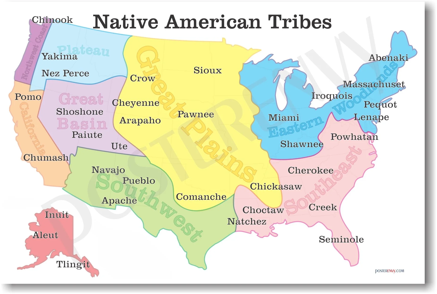 a map of the US but it's tribal areas