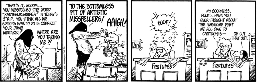 A Debt to Cartoonists (Bloom County by Berkeley Breathed)