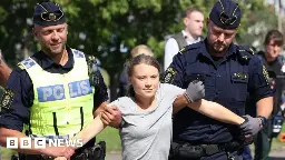 Greta Thunberg charged after blocking Sweden oil port for second time